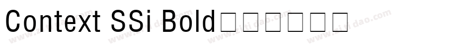 Context SSi Bold字体转换